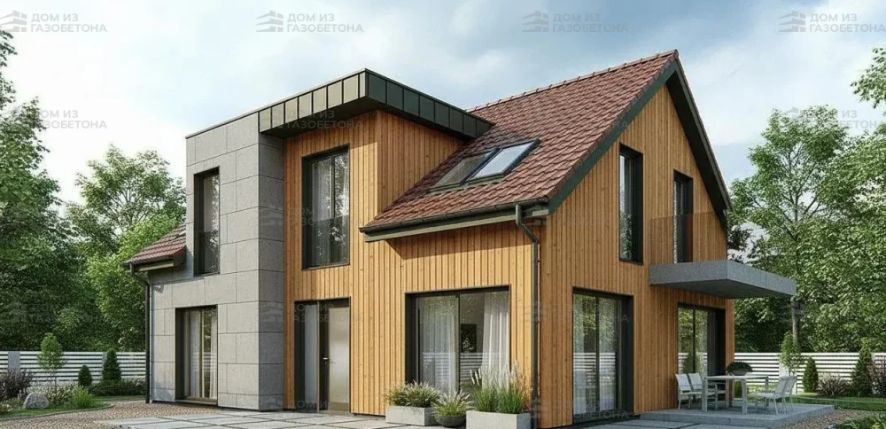 Проект Двухэтажный дом 6 на 15, 138 м2