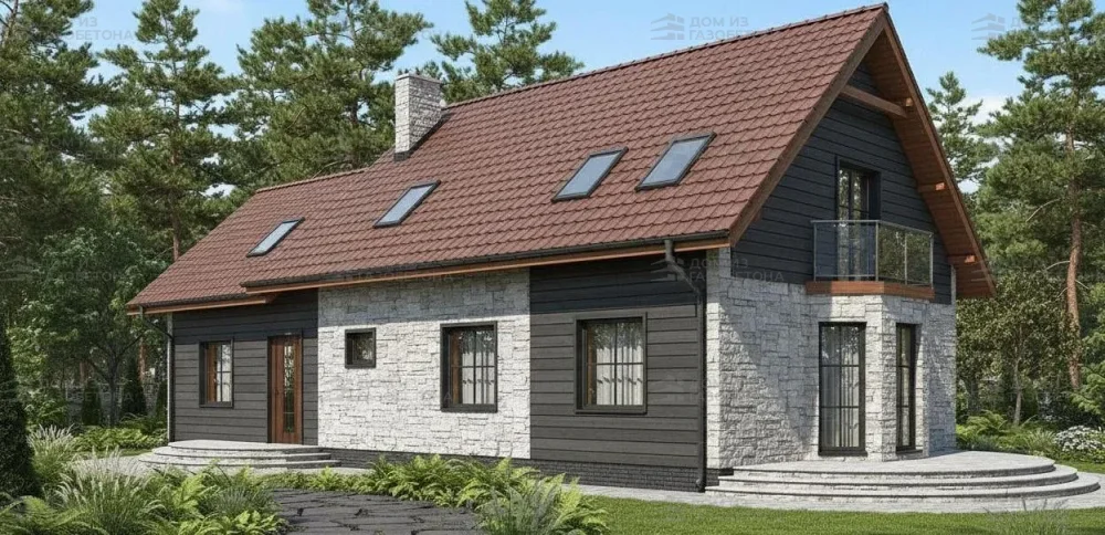 Проект Двухэтажный дом 18 на 10, 208 м2