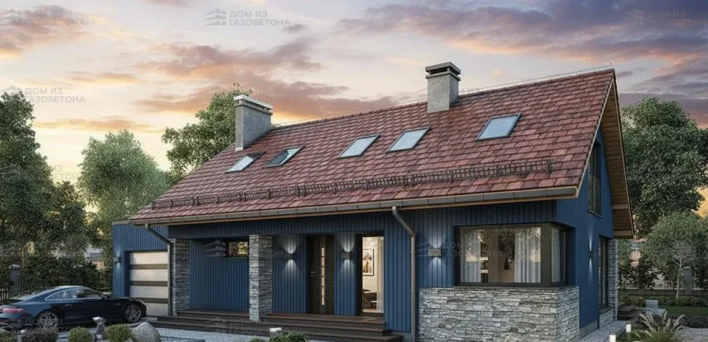 Проект Двухэтажный дом 16 на 9, 140 м2