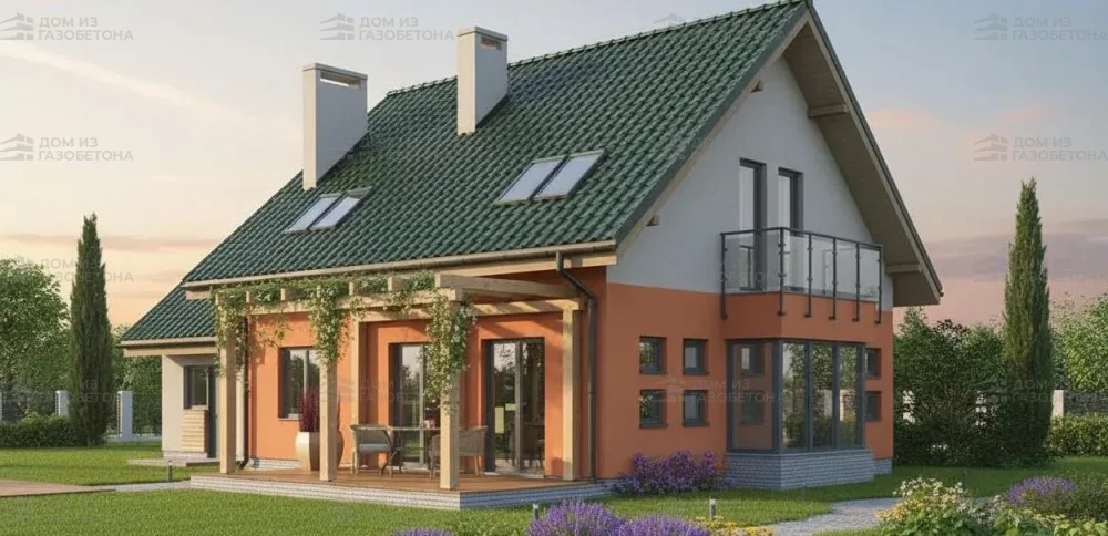 Проект Двухэтажный дом 16 на 11, 203 м2