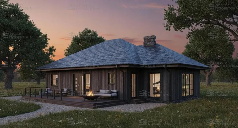 Проект Одноэтажный дом 10 на 12, 117 м2