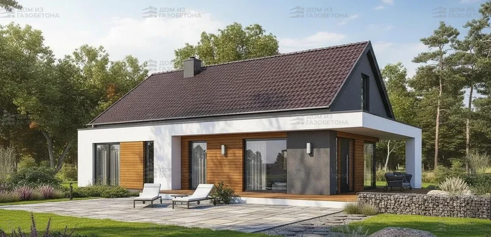 Проект Одноэтажный дом 10 на 16, 101 м2