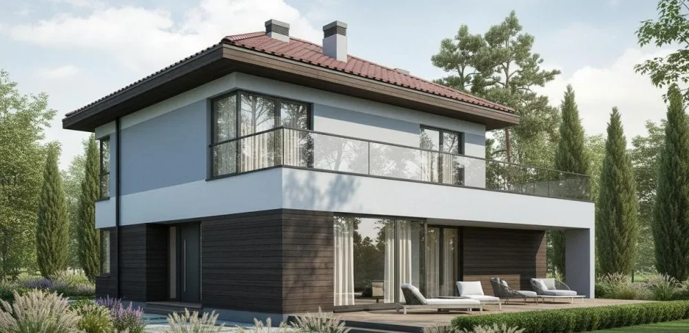 Проект Двухэтажный дом 14 на 13, 182 м2