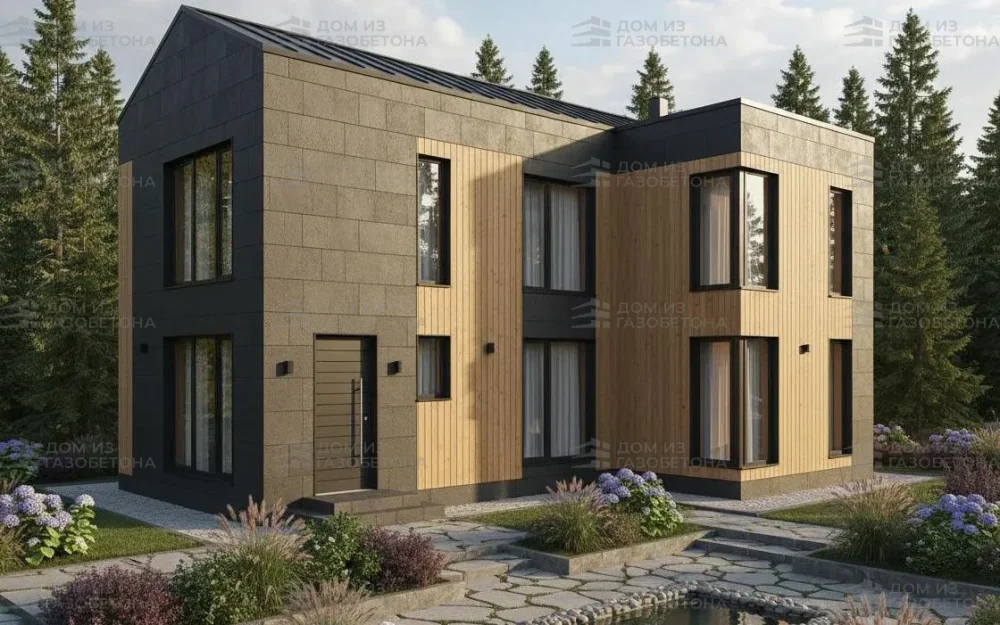 Проект Двухэтажный дом 7 на 8, 90 м2