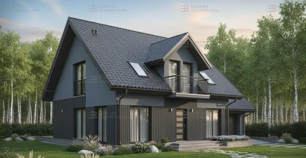 Проект Двухэтажный дом 14 на 10, 175 м2