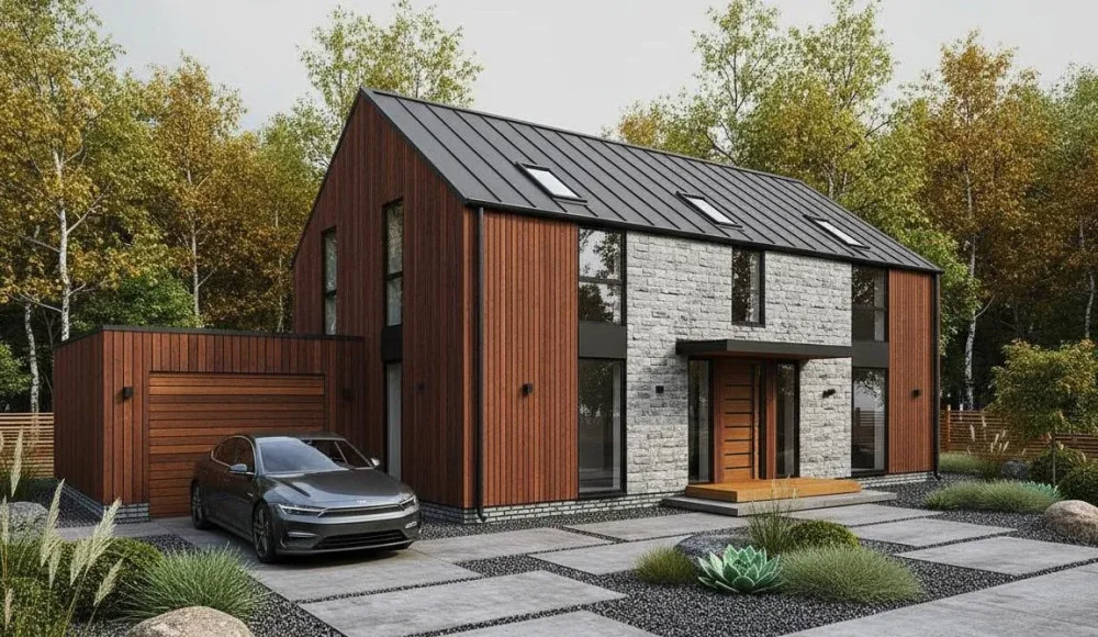 Проект Двухэтажный дом 14 на 11, 157 м2