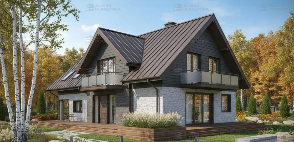 Проект Двухэтажный дом 16 на 15, 235 м2