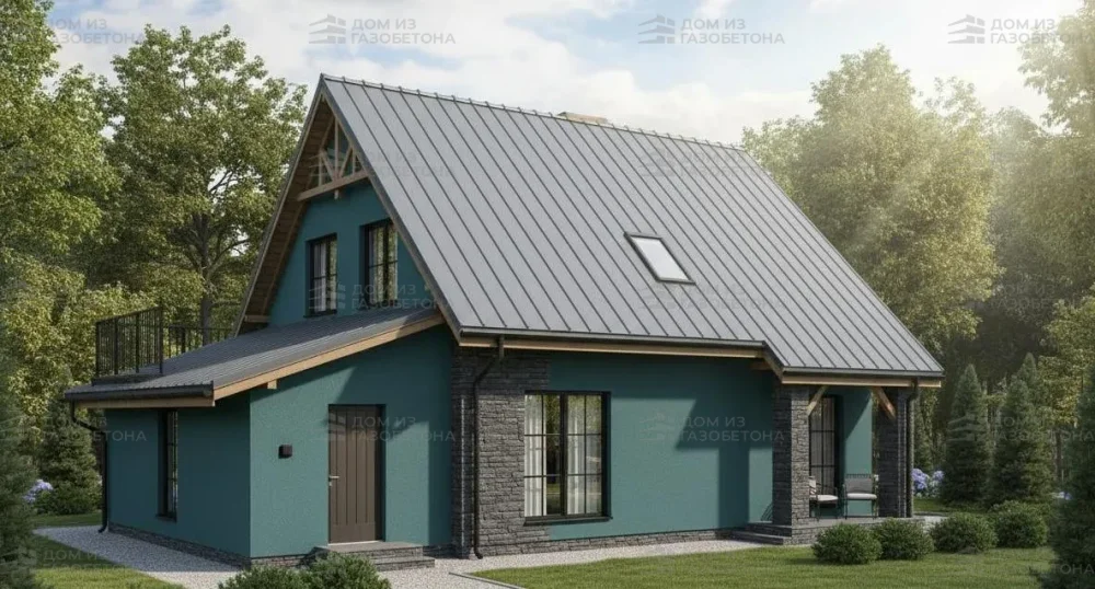 Проект Двухэтажный дом 12 на 9, 134 м2