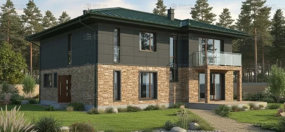 Проект Двухэтажный дом 14 на 15, 251 м2