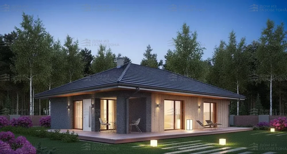 Проект Одноэтажный дом 15 на 18, 148 м2